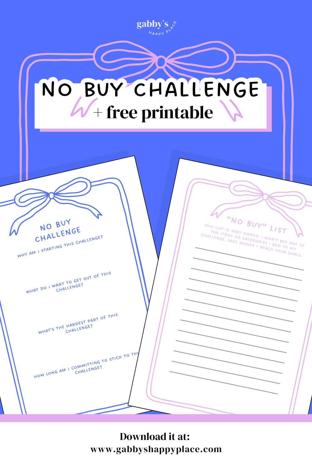 No Buy Challenge (with Free Printable)