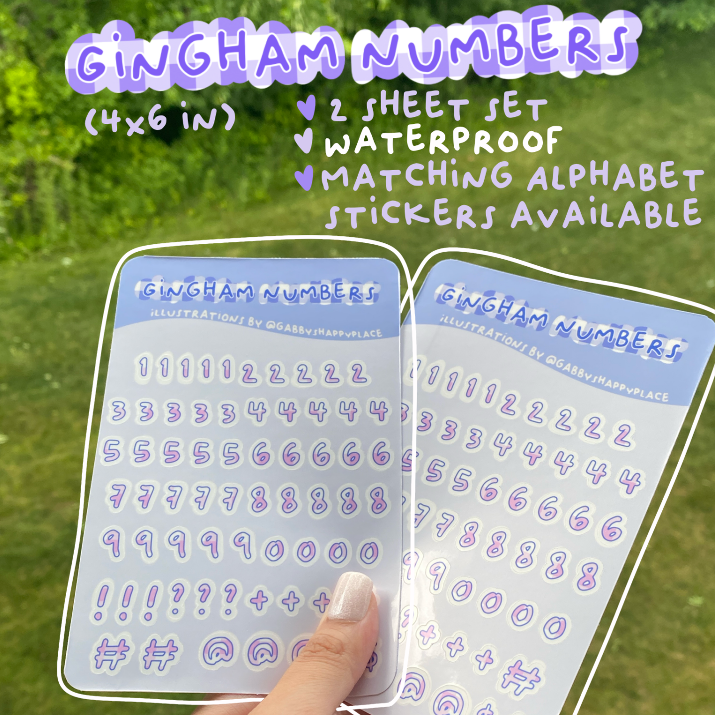 Purple Numbers Sticker Sheets
