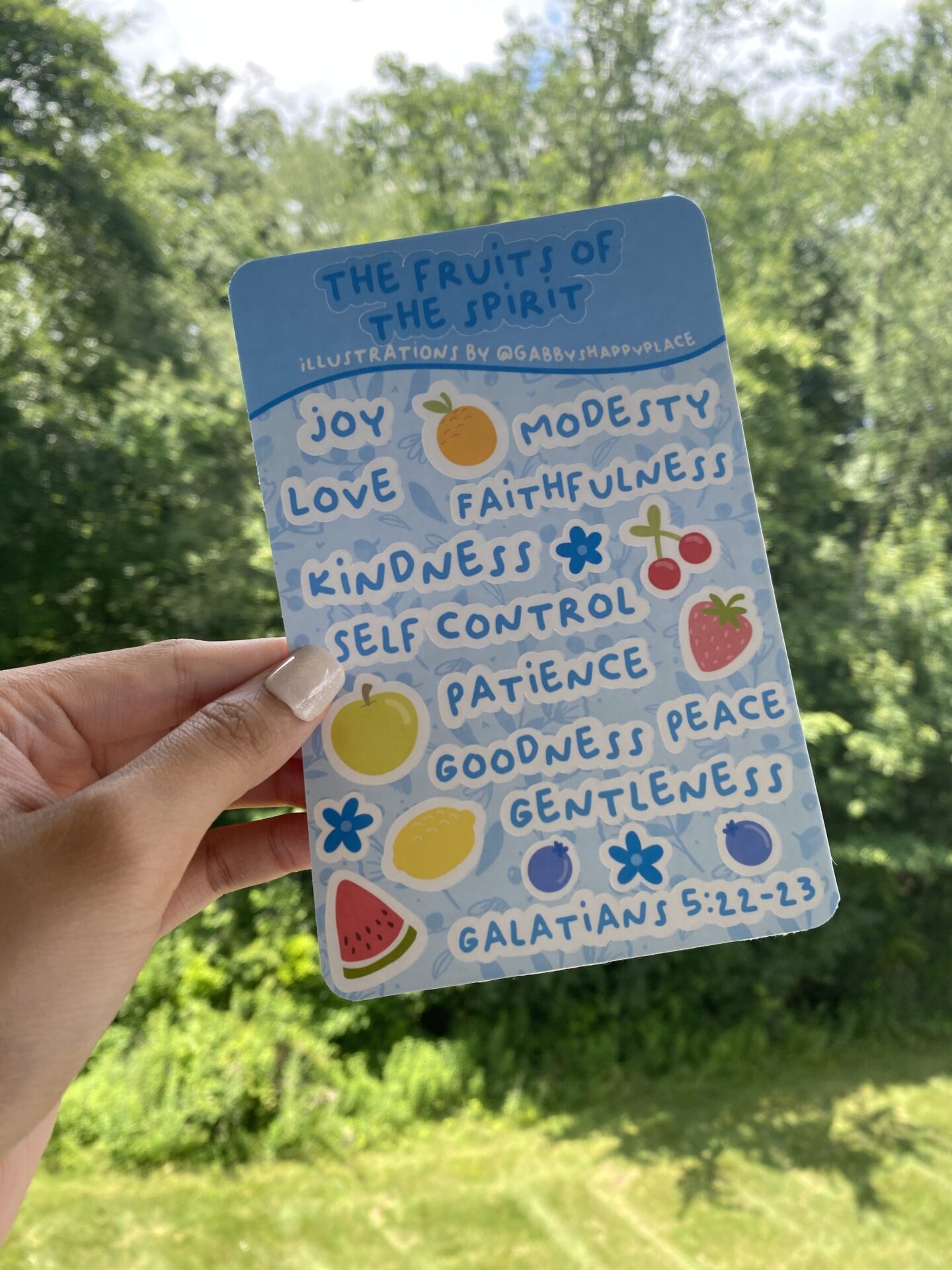 Fruits of the Spirit Sticker Sheet