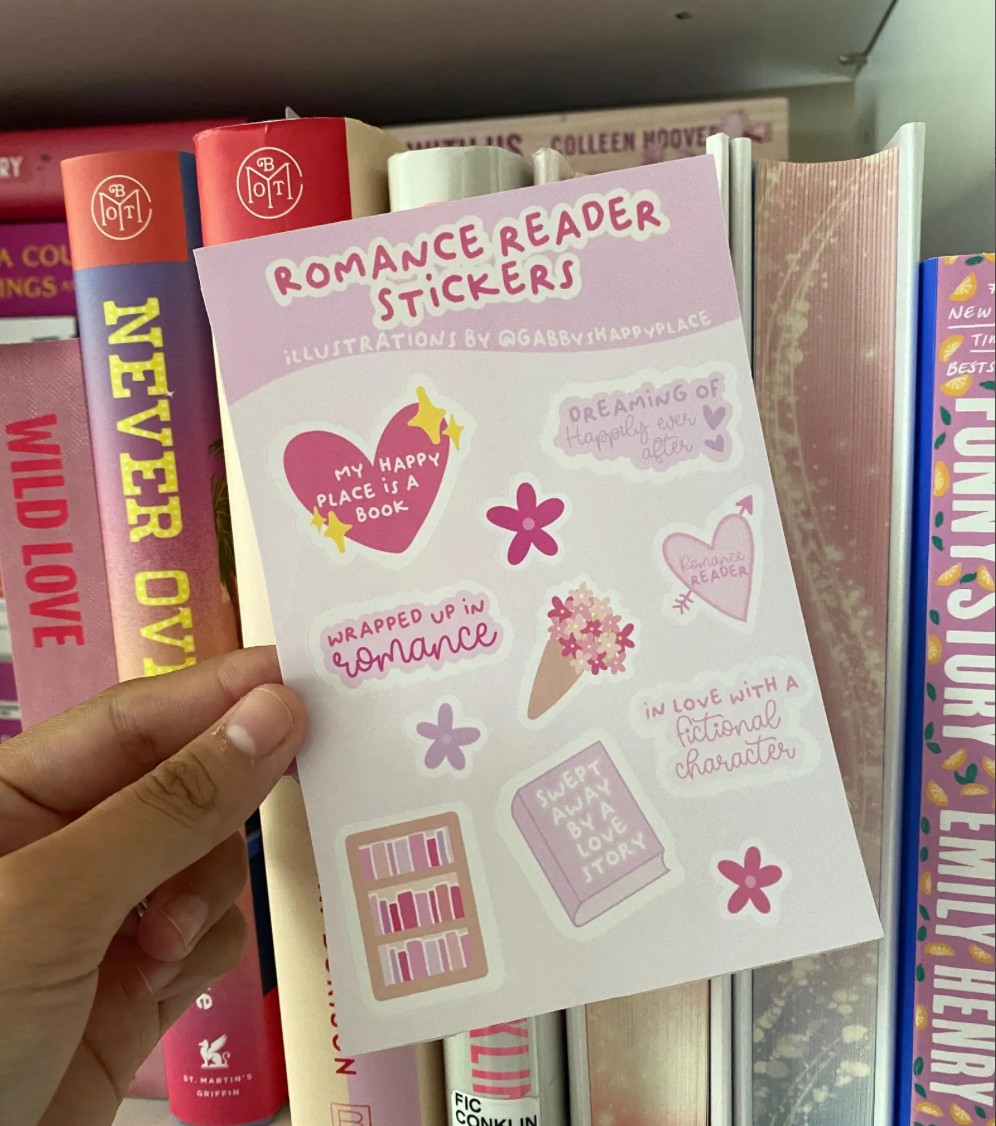 Romance Reader Sticker Sheets
